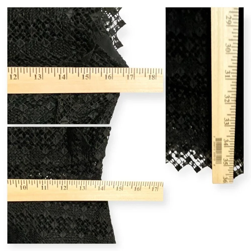 Sandro Lindsey black pinked crocheted dress, Size 3/L - Picture 13 of 15